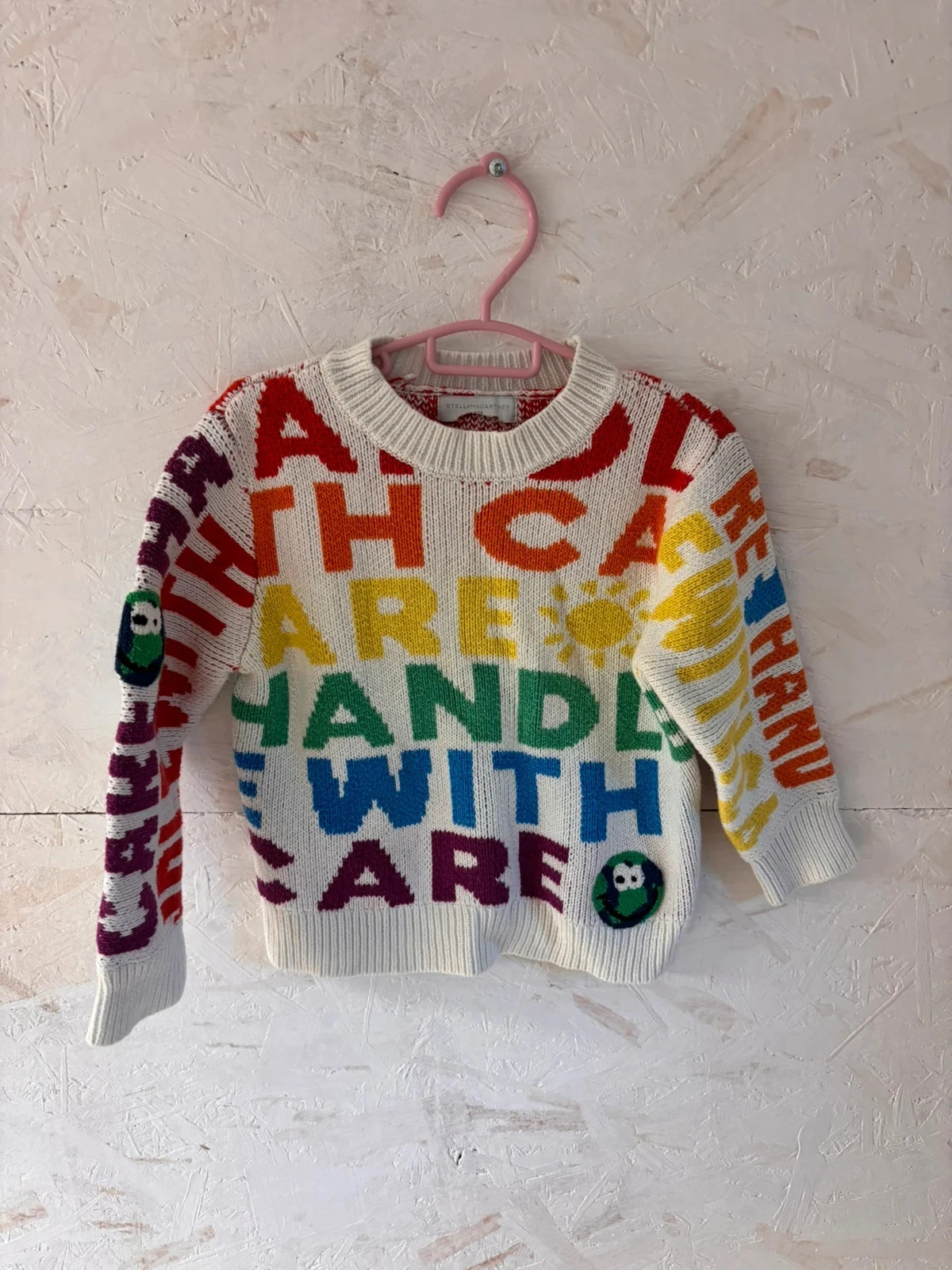 Pull en maille multicolore "Handle with Care" Stella McCartney Kids – 4 ans (100 cm)